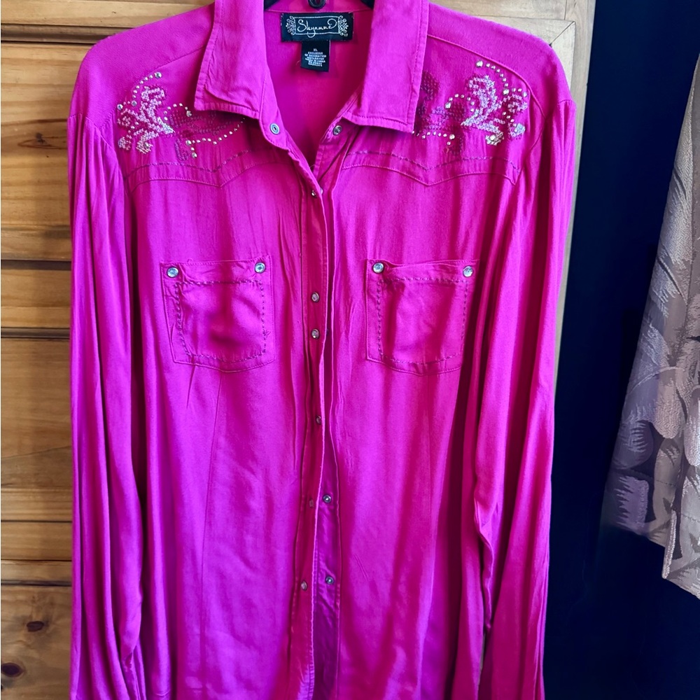 Shyanne Pink Embellished shirt